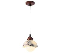 WLBHWL Luxury Round Natural Stone Kitchen Island Pendant Light Fixture, Modern Nordic Marble Ceiling Hanging Lamp Height Adjustable Chandelier for Aisle Farmhouse Kitchen Bedroom Living Room