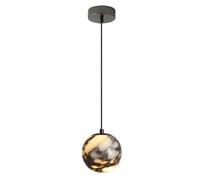WLBHWL Natural Stone Pendant Lights Kitchen Island, Globe Pendant Light Fixtures, Hanging Ceiling Lighting Fixture Marble Shade, for Bedroom Bathroom Dining Room Living Room