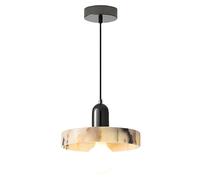 WLBHWL Natural Stone Pendant Lights Kitchen Island, Marble Hanging Ceiling Lighting Fixture, E26 Base Pendant Lamp Marble Shade, for Bedroom Bathroom Dining Room Living Room