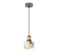 WLBHWL Wabi Sabi Pendant Light Natural Marble Lampshade Nordic Style Stone Pendant Light Dining Room Kitchens Island Hanging Lamp Adjustable Bedside Hanging Ceiling Lighting Fixture
