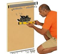 WLCGYD Concealed Top Mounted Sliding Door Track Hardware, Invisible Sliding Doors Systems for Bathroom Office Home Pantry, Fit Openning Width 32"~48", With Mounting Fixtures(80CM (31.5IN))