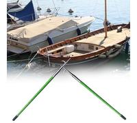 WLCGYD Fiberglass Dock Mooring Pole Stick, 2 Boat Hook Pushing Pulling Bar with 316 Stainless Steel Hooks - Commercial/Residential, Rescue Rod Hardware(6m/19.7ft)