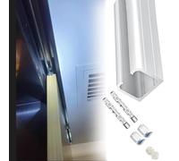 WLCGYD Hidden Single Sliding Door Rail Track Kit, Celling/Wall Mount Bifold Closet Door Hardware Kit 24 30 32 36 48 60 72 Inch Track, Pocket Door Rail with Rollers & Soft Close(66inch/167cm)