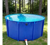 WLCGYD Outdoor Round Pools Above Ground 3 4 5 6 7 8 9 10 11 12 13 14 15 16 18 Ft Dia, Heavy Duty Backyard Family Swimming Pool with Steel Frame, Non Inflatable Pools(Deep 26in/66cm,Dia 3ft/1m)