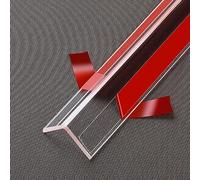 WLCGYD Wall Corner Protector Clear, Plastic Wall Edge Molding Wallpaper Corner Guards/Shelid/Bumper L Shaped Edging Trim Strips for Blocking Dog Cats Chewing(Width 40mm,L 80cm/31.5")