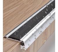 WLCGYD Waterproof Aluminum Stair Nose Molding With Led Light Slot, 5 10 15 20 Pack Stair Edge Protector for Cinema Hotel Home Tread, Anti Slip Backlight Step Channel Cover(5pack,L 140cm/55in)