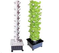WLCNYL 15 Floors 45 Holes Hydroponics Tower, Aquaponics Grow System, Garden Tower Aeroponics Growing Kit for Herbs, Detachable PP Colonization Cups Farm Greenhouse Hydroponic Grow System