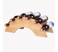 WLCNYL Solid Wood Bridge Creative Wine Bottle, Rack Decoration Wine Display Stand Wine Cabinet Wine Rack Winerack Wine Rack European Arch Bridge Simple Wine Rack Modern Living Room (Color
