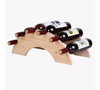 WLCNYL Solid Wood Bridge Creative Wine Bottle, Rack Decoration Wine Display Stand Wine Cabinet Wine Rack Winerack Wine Rack European Arch Bridge Simple Wine Rack Modern Living Room (Color