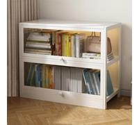 WLCNYL Transparent Display Cabinet With Flip Up Door, Curio Cabinet Collection Display Case, Floor Standing Showcase Bookshelf For Living Room Bedroom Home Office, Transparent on three sides (Size