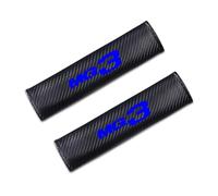 WLCYX 2PCS Car Seats Belt Padding Covers for MG MG3 MG 3 Carbon Fiber Seat Belt Pads Seatbelt Shoulder Strap Breathable Covers Accessories, blue style
