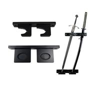 WLDDFF Sword Wall Mount Display Stand Vertical Hangers for Holding Katana, Lightsaber, Samurai, Axe (2 Holes)