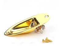 WLDJXLGL Boat style 1/4 inch Guitar Input Jack Socket Plate Output Loaded parts Guitar Strat jack for Fender Stratocaster Strat St Mono for Electric Guitar Replacement Parts (Gold)