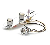 WLDJXLGL Electric Guitar Pro Loaded Control Plate Guitar Pre-Wired 3-Way Replacement Tone With White Shell Knob for Telecaster Control Plate Electric Guitar-Silver