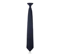 wlertcop 1pc Navy Blue Tie for Men's, Clip-on Ties Solid Uniform Pre-tied Adjustable Neck Strap Tie for Wedding Funeral Formal Business Ties Graduation School Uniforms