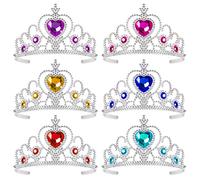 wlertcop 6 Kid Princess Tiara Crown Set Christmas Rhinestone Princess Crown