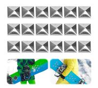 wlertcop Pack of 18 Snowboard Stomp Pads, Self-Adhesive Ski Snowboard Stomp Pads, Winter Snow Ski Accessories, Silver Stomp Pad for Winter, Men, Women, Provides Additional Grip When Snowboarding