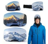 wlertcop Pack of 2 Ski Goggles Protective Cover, Ski Goggles Protective Cover, Winter Equipment for Glasses Protection, Protection Against Scratches and Dust Ski Goggles Cover for Travel, Ideal for