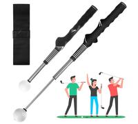 wlertcop Retractable Golf Training Aids, Golf Swing Training Aid With Arm Posture Correction Band, Adjustable Golf Grip Trainer, Golf Grip Trainer Attachment for Strength Tempo Training Chipping