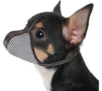 WLFRHD Dog Muzzle Soft Breathable Mesh for Small Dogs and Puppies, Prevents Biting Chewing Barking Licking, Safe Humane Design, Allows Panting and Drinking