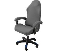 WLFRHD Ergonomic Gaming Chair Cover, Protective Covers for Gaming Chair Breathable Stretch Computer Chair Covers Durable Office Chair Cover with Arm Covers, Light Gray