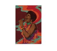 WLFUUNB Aretha Franklin Pop Singer Cool Retro Music Album Cover Canvas Poster Wall Art Decorative Painting Bedroom Painting Posters 16x24inch(40x60cm) Unframe-style
