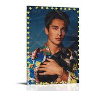 WLFUUNB Austin Mahone Pop Singer Cool Retro Music Album Cover Canvas Poster Wall Art Decorative Painting Bedroom Painting Posters 24x36inch(60x90cm) Frame-style