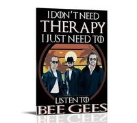 WLFUUNB Bee Gees Pop Singer Cool Retro Music Album Cover Canvas Poster Wall Art Decorative Painting Bedroom Painting Posters 08x12inch(20x30cm) Frame-style