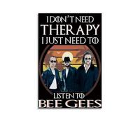 WLFUUNB Bee Gees Pop Singer Cool Retro Music Album Cover Canvas Poster Wall Art Decorative Painting Bedroom Painting Posters 24x36inch(60x90cm) Unframe-style