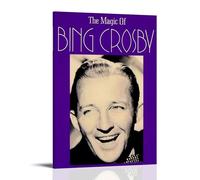 WLFUUNB Bing Crosby Pop Singer Cool Retro Music Album Cover Canvas Poster Wall Art Decorative Painting Bedroom Painting Posters 16x24inch(40x60cm) Frame-style
