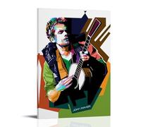 WLFUUNB John Mayer Pop Singer Cool Retro Music Album Cover Canvas Poster Wall Art Decorative Painting Bedroom Painting Posters 12x18inch(30x45cm) Frame-style