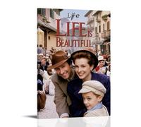WLFUUNB Life Is Beautiful Great Retro Movie TV Series Canvas Poster Wall Art Decorative Painting Bedroom Painting Posters 24x36inch(60x90cm) Frame-style