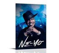 WLFUUNB Ne-Yo Pop Singer Cool Retro Music Album Cover Canvas Poster Wall Art Decorative Painting Bedroom Painting Posters 08x12inch(20x30cm) Frame-style