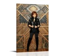 WLFUUNB Reba Mcentire Pop Singer Cool Retro Music Album Cover Canvas Poster Wall Art Decorative Painting Bedroom Painting Posters 12x18inch(30x45cm) Frame-style