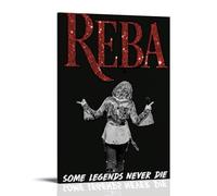 WLFUUNB Reba Mcentire Pop Singer Cool Retro Music Album Cover Canvas Poster Wall Art Decorative Painting Bedroom Painting Posters 24x36inch(60x90cm) Frame-style