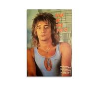 WLFUUNB Roderick David Stewart Pop Singer Cool Retro Music Album Cover Canvas Poster Wall Art Decorative Painting Bedroom Painting Posters 24x36inch(60x90cm) Unframe-style