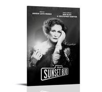 WLFUUNB Sunset Boulevard Great Retro Movie TV Series Canvas Poster Wall Art Decorative Painting Bedroom Painting Posters 20x30inch(50x75cm) Frame-style
