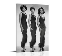WLFUUNB The Supremes Pop Singer Cool Retro Music Album Cover Canvas Poster Wall Art Decorative Painting Bedroom Painting Posters 12x18inch(30x45cm) Frame-style