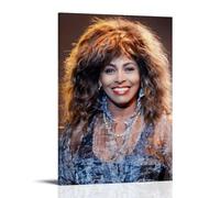 WLFUUNB Tina Turner Pop Singer Cool Retro Music Album Cover Canvas Poster Wall Art Decorative Painting Bedroom Painting Posters 12x18inch(30x45cm) Frame-style