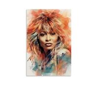 WLFUUNB Tina Turner Pop Singer Cool Retro Music Album Cover Canvas Poster Wall Art Decorative Painting Bedroom Painting Posters 16x24inch(40x60cm) Unframe-style