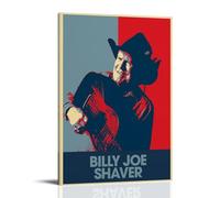 WLFXYHB Billy Joe Shaver Pop Singer Cool Retro Music Album Cover Canvas Poster Wall Art Decorative Painting Bedroom Painting Posters 24x36inch(60x90cm) Frame-style