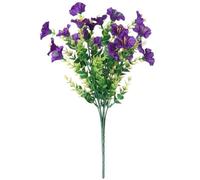 WLH Alexanders Artificial Fake Flowers Plants 12 Bundles Artificial Flower Plants or Front Porch, Window, Doorway, Flower Pot Decoration