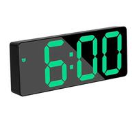 WLH Alexanders Digital Wall Alarm Clock with Large Display Dual Purpose Clock Modern Reflective Design for Bedroom Office table clocks