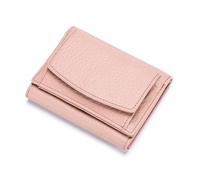 WLH Alexanders Genuine Leather RFID Blocking Wallet Slim Anti-Credit Card Fraud Card Holder Organizer Folding Purse Compatible with Women and Men(Light Pink)