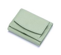 WLH Alexanders Genuine Leather RFID Blocking Wallet Slim Anti-Credit Card Fraud Card Holder Organizer Folding Purse Compatible with Women and Men(Light Green)