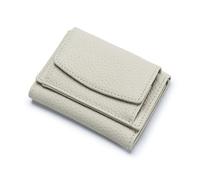 WLH Alexanders Genuine Leather RFID Blocking Wallet Slim Anti-Credit Card Fraud Card Holder Organizer Folding Purse Compatible with Women and Men(Milkshake White)