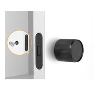 WLH Alexanders Interior Passage Door Knob Handle for Closet Hallway Doors Single-Sided Lock with Key Doorknob in Zinc Alloy(Nero)