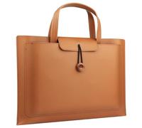 WLH Alexanders Laptop Case Sleeve 14 Inch Briefcase Waterproof Leather Tote Messenger Bag Slim PC Carrying Case Large Capacity(Dark Brown,13.3/14inch)