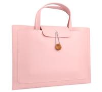 WLH Alexanders Laptop Case Sleeve 14 Inch Briefcase Waterproof Leather Tote Messenger Bag Slim PC Carrying Case Large Capacity(Soft Pink,13.3/14inch)