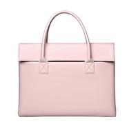 WLH Alexanders Leather Briefcase for Men Women Fits14 Inch Laptop Professional Business Lawyer Office Work Brief Attche Case(Rose)